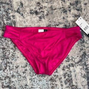La Blanca Island Goddess Hipster Bikini Bottoms Berry Pink NWT